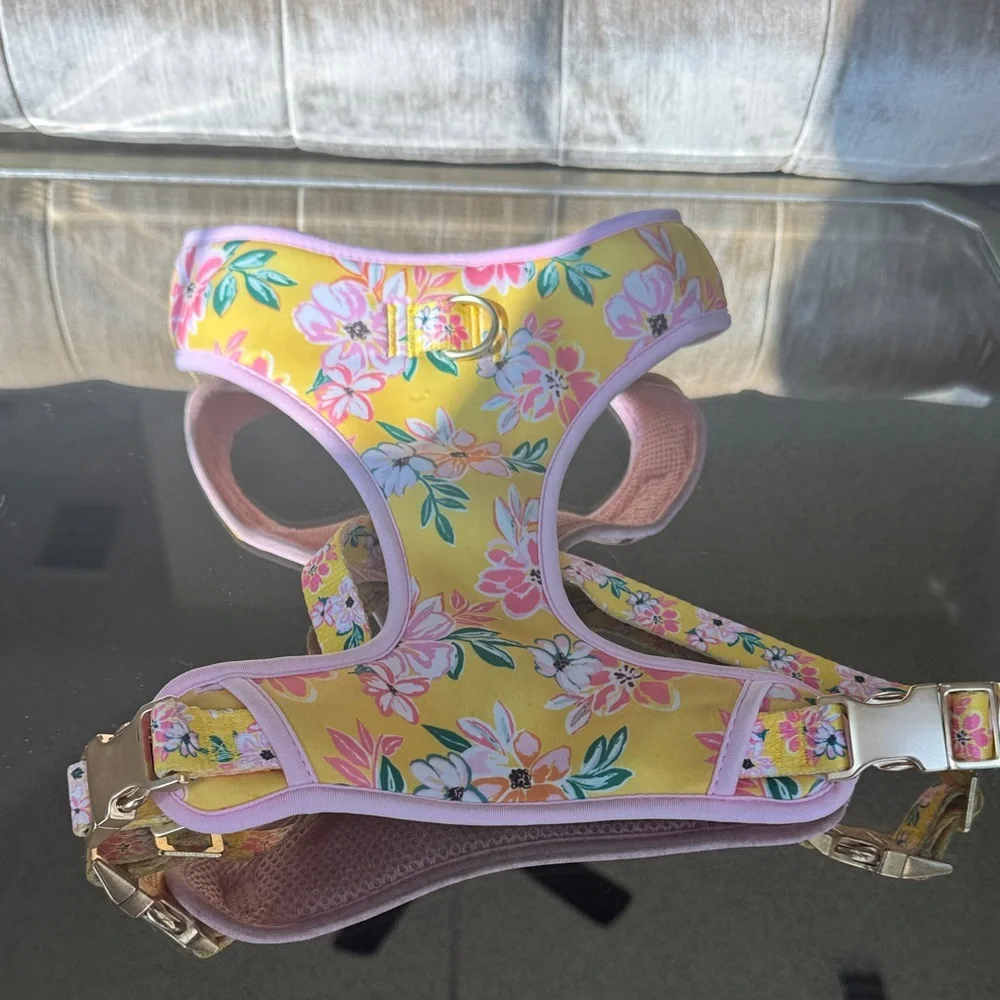 Top Paw Floral Yellow Dog Harness